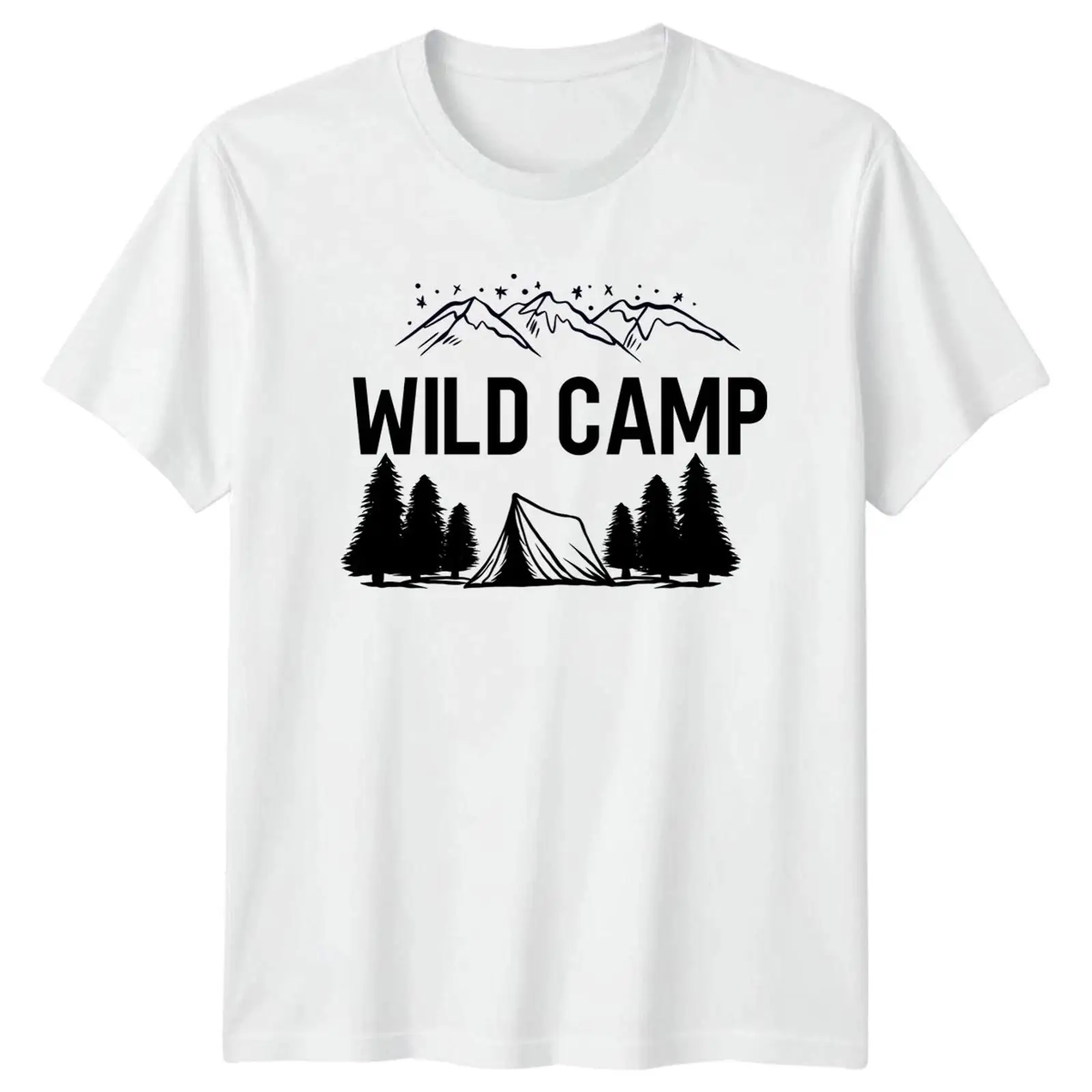 Outdoor Und Camping - Wild Camp T Shirt Wandern Bergsteigen