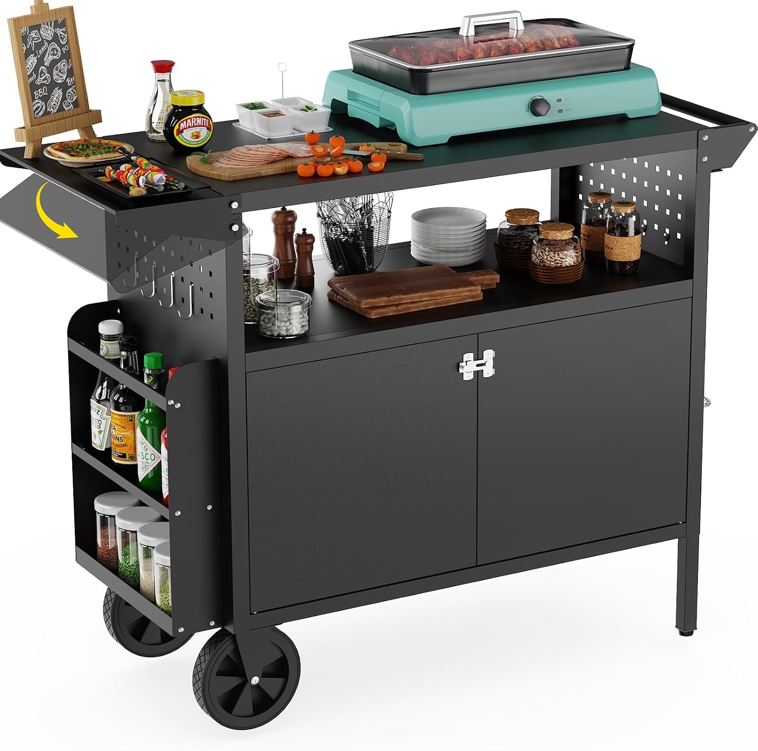 Outdoor Grill Cart Table With  - đánh giá và giá Outdoor Camping Table