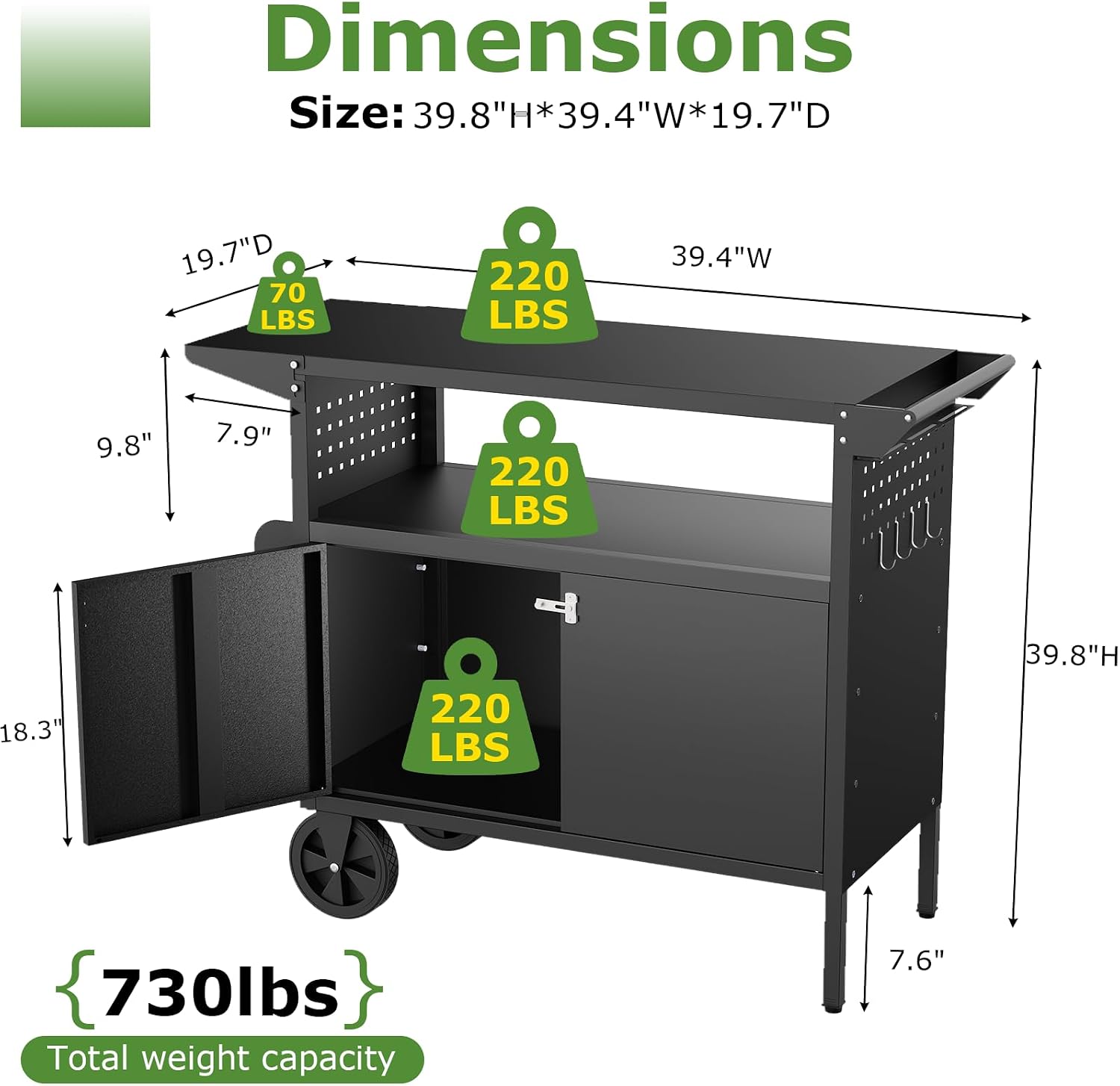 Outdoor Grill Cart Table With  - đánh giá và giá Outdoor Camping Table
