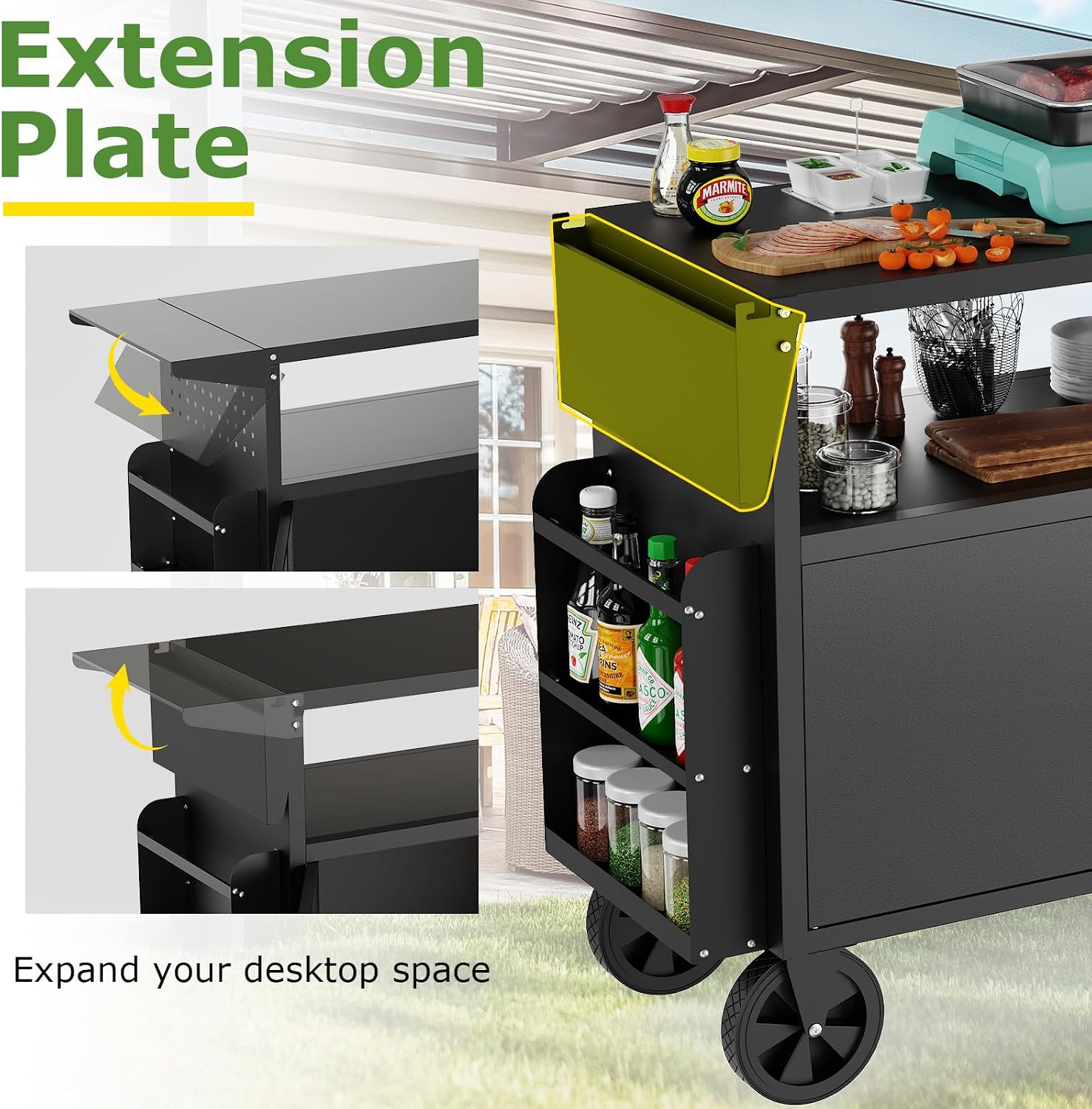 Outdoor Grill Cart Table With  - đánh giá và giá Outdoor Camping Table