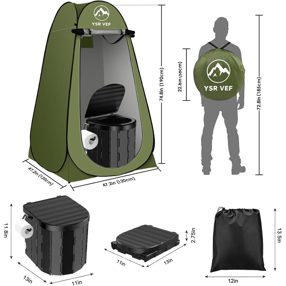 Portable Toilet Kit, Camping T - đánh giá và giá Outdoor Camping