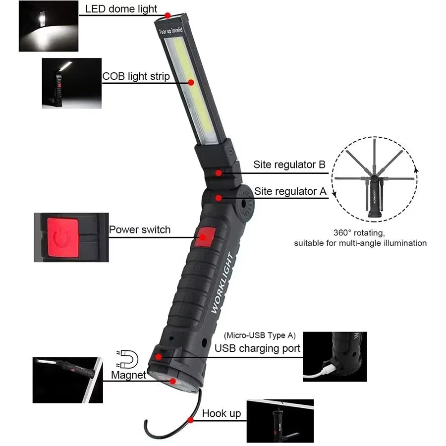 Portable LED Flashlight with M - đánh giá và giá Outdoor Camping Accessories