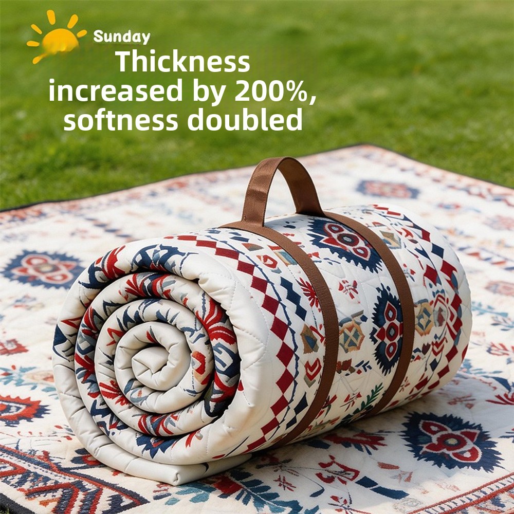 Thickened Ethnic Style Picnic  - đánh giá và giá Outdoor Camping Rug Waterproof