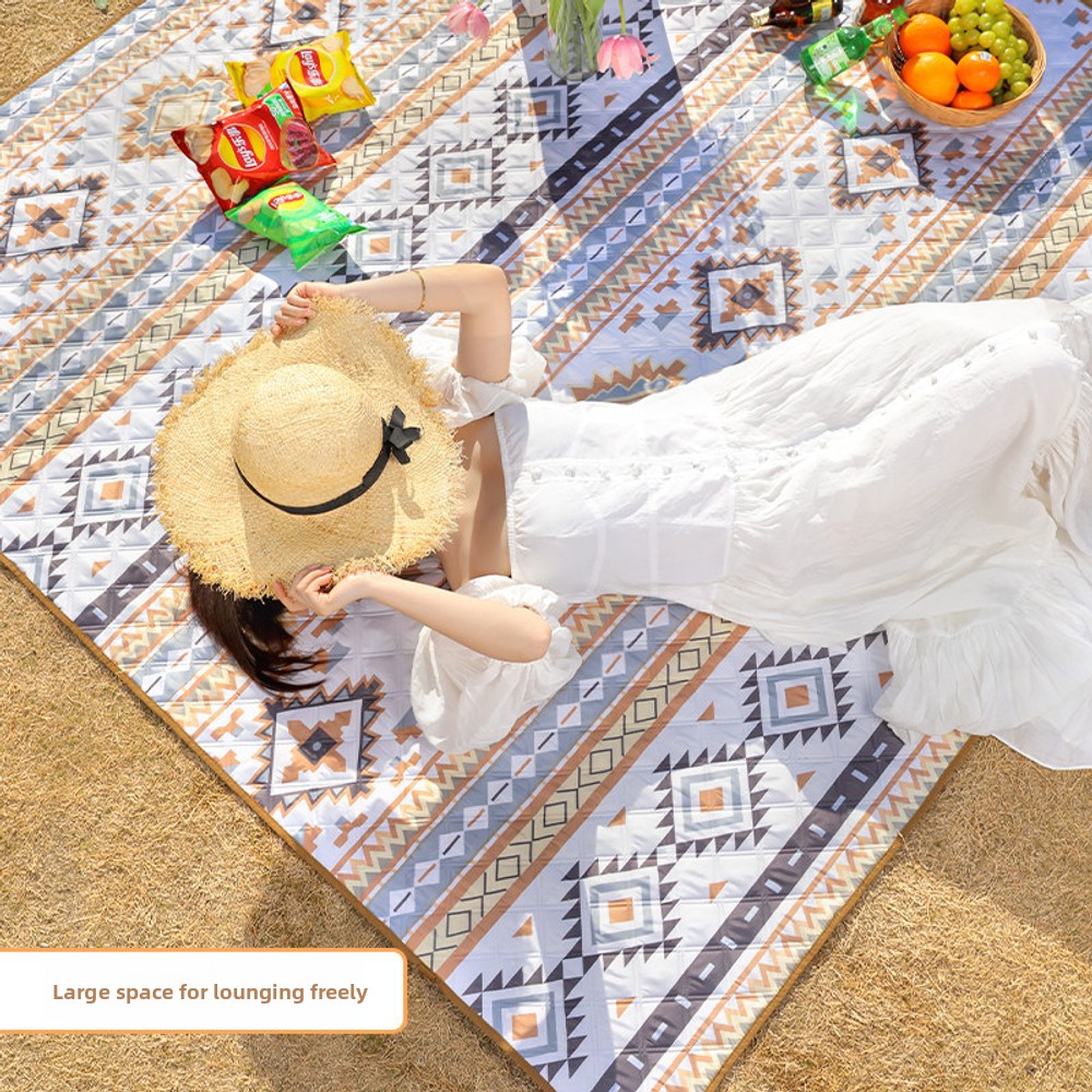 Thickened Ethnic Style Picnic  - đánh giá và giá Outdoor Camping Rug Waterproof