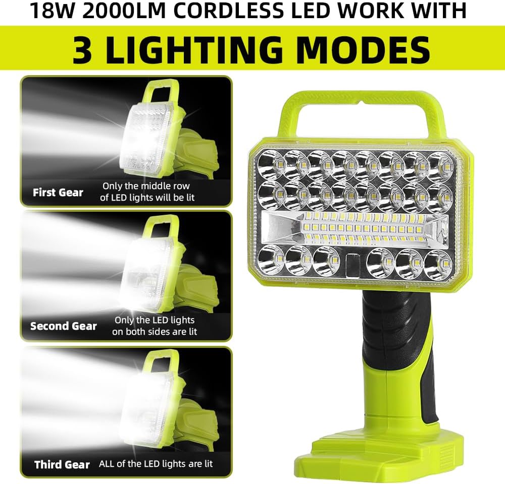 18W 2000LM Cordless LED Flashl - đánh giá và giá Outdoor Camping Jobs