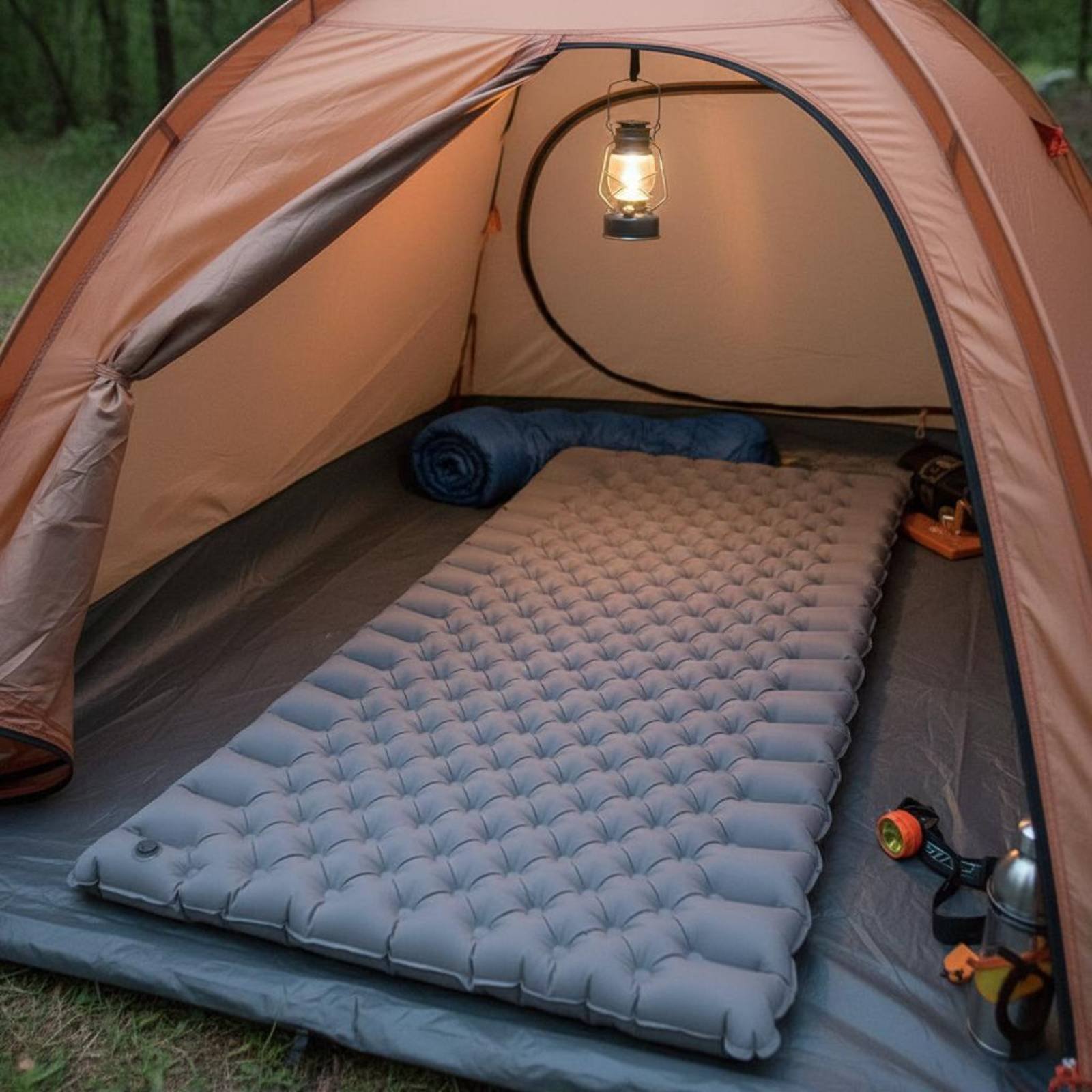 Inflatable Camping Mat Nylon T - đánh giá và giá Outdoor Camping Quilt