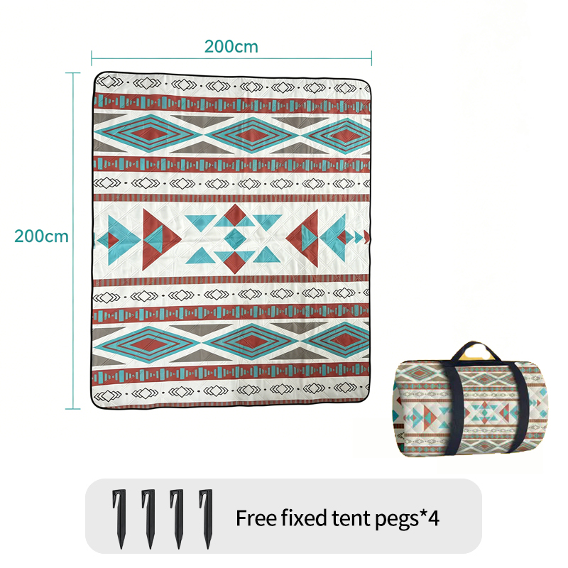 200x300 Boho Geometric Picnic  - đánh giá và giá Outdoor Camping Rug Waterproof