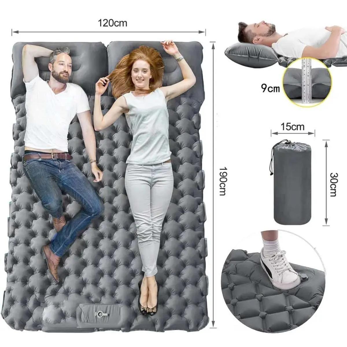 Single & Double Inflatable Air - đánh giá và giá Outdoor Camping Quilt