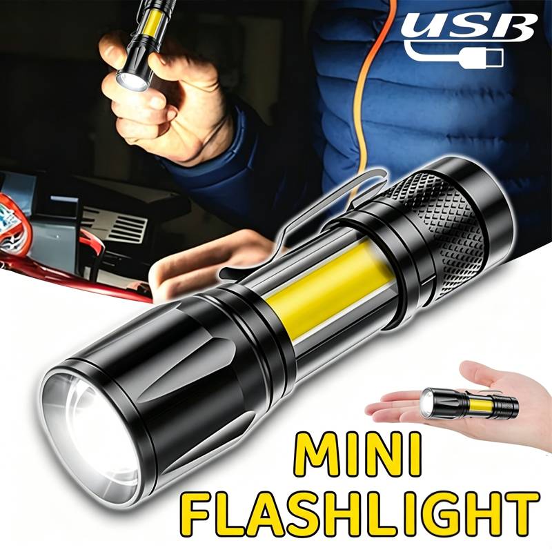 Mini LED Flashlight COB Floodl - đánh giá và giá Outdoor Camping Light Portable