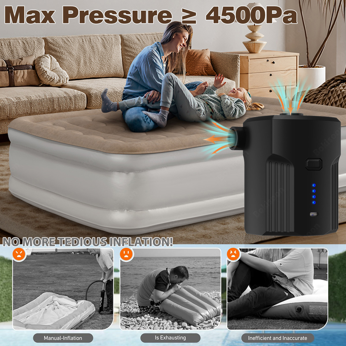 Portable Electric Air Pump for - đánh giá và giá Outdoor Camping Floor Mat